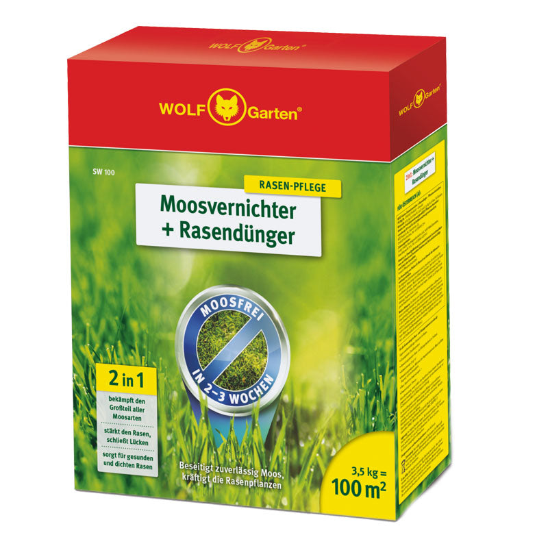 SW 100 2-IN-1 MOOSVERNICHTER + RASENDÜNGER