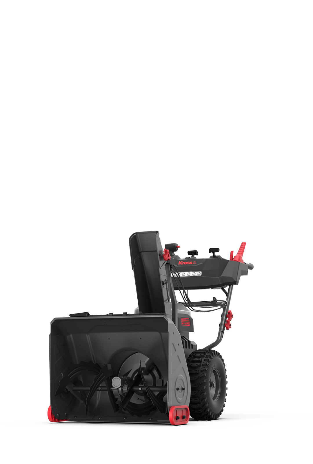 Kress 60 V 61 cm bürstenlose Schneefräse mit Radantrieb - inkl. 8 A Ladegerat und 4x 4 Ah Akkus