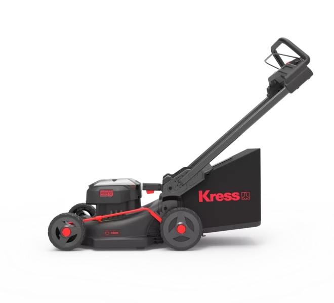Kress KG756E.9 60 V 46 cm Akku-Rasenmäher bürstenlos - inkl. 5 A Ladegerät und 4 Ah Akku + Gratis 4 Ah Akku