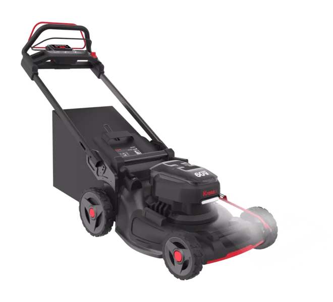 Kress KG760E.9 60 V 51 cm Akku-Rasenmäher mit bürstenlosem Selbstantrieb - inkl. 5 A Ladegerät und 4 Ah Akku + Gratis 4 Ah Akku