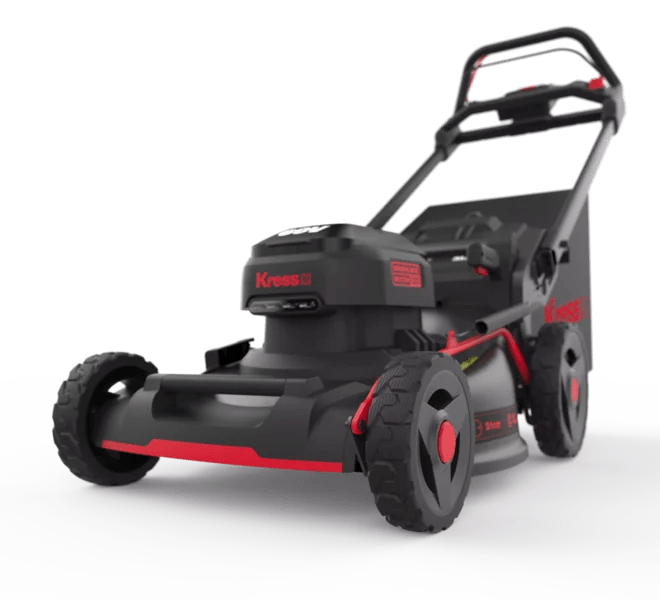 Kress KG760E.9 60 V 51 cm Akku-Rasenmäher mit bürstenlosem Selbstantrieb - inkl. 5 A Ladegerät und 4 Ah Akku + Gratis 4 Ah Akku