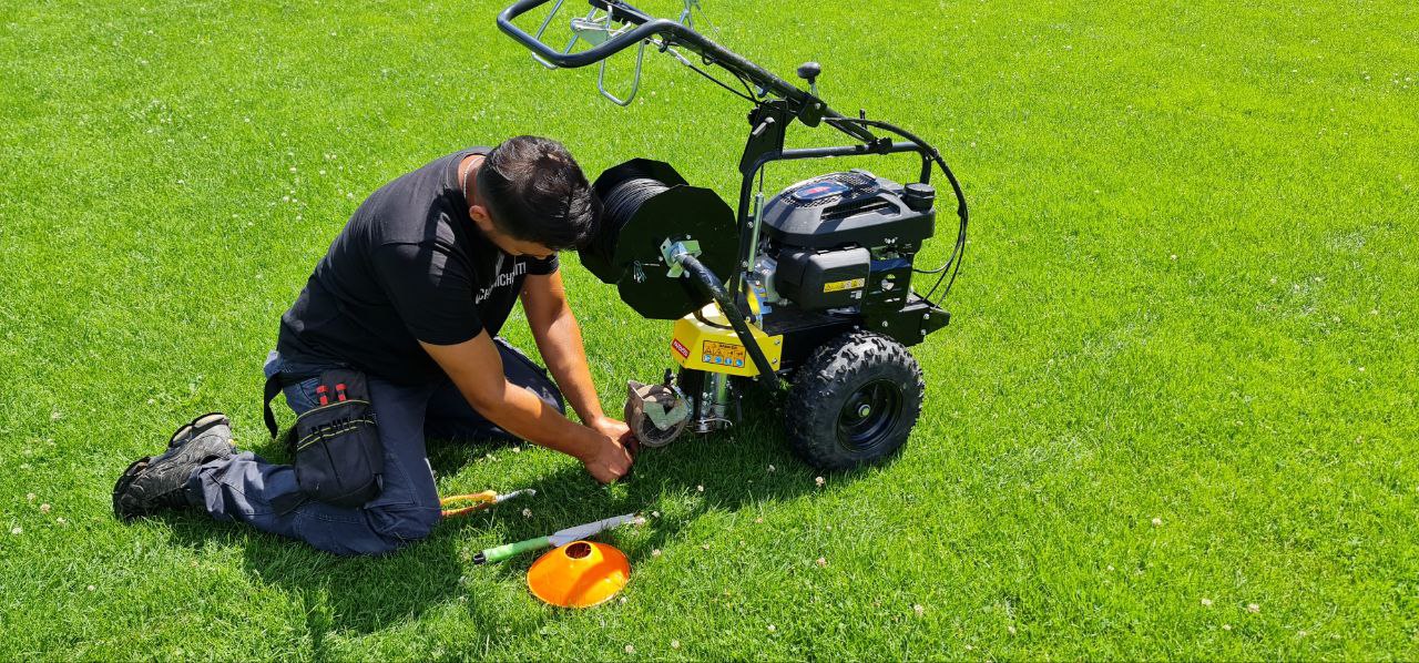 Mähroboter Installation bis 500 m² unterirdisch