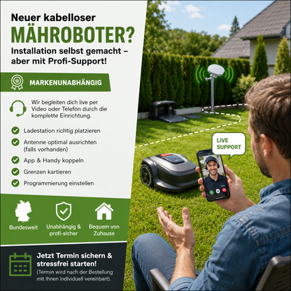 Mähroboter Startklar-Service für kabellose Mähroboter